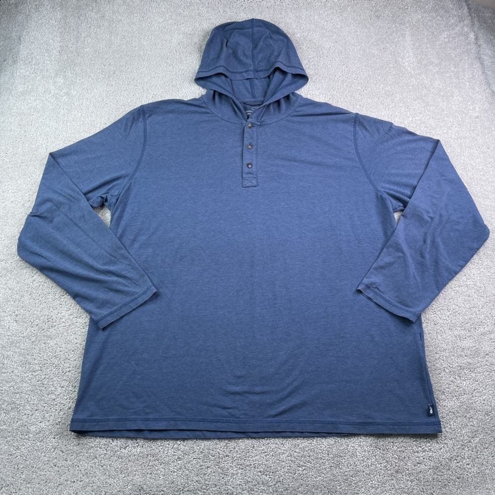 Vineyard Vines Hoodie Mens 2XL XXL‎ Blue Edgartown Henley Lightweight Preppy
